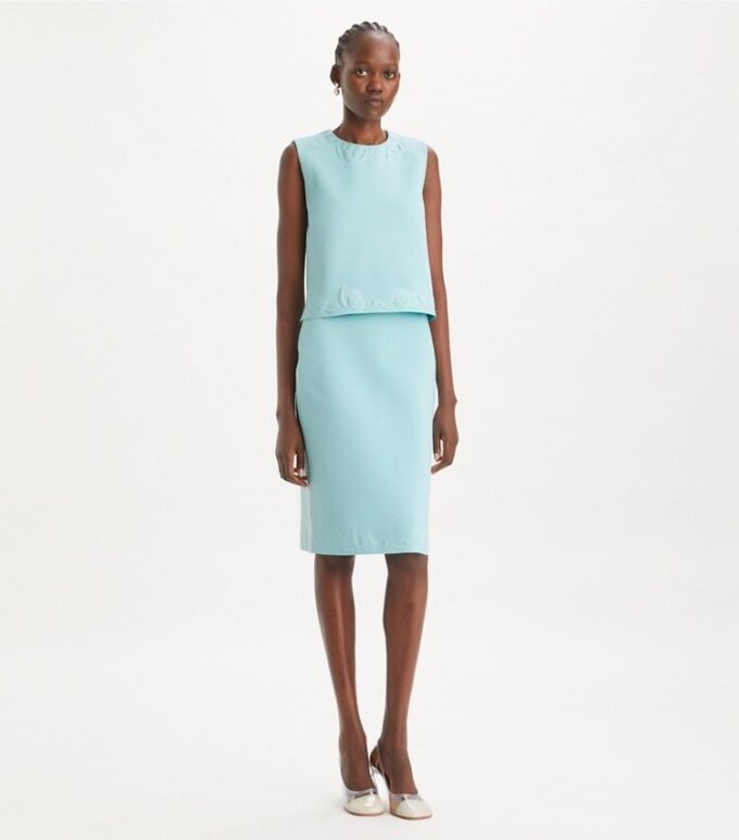Embossed Viscose Shell Top