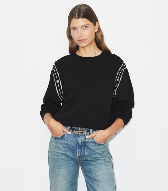 Embroidered French Terry Sweatshirt
