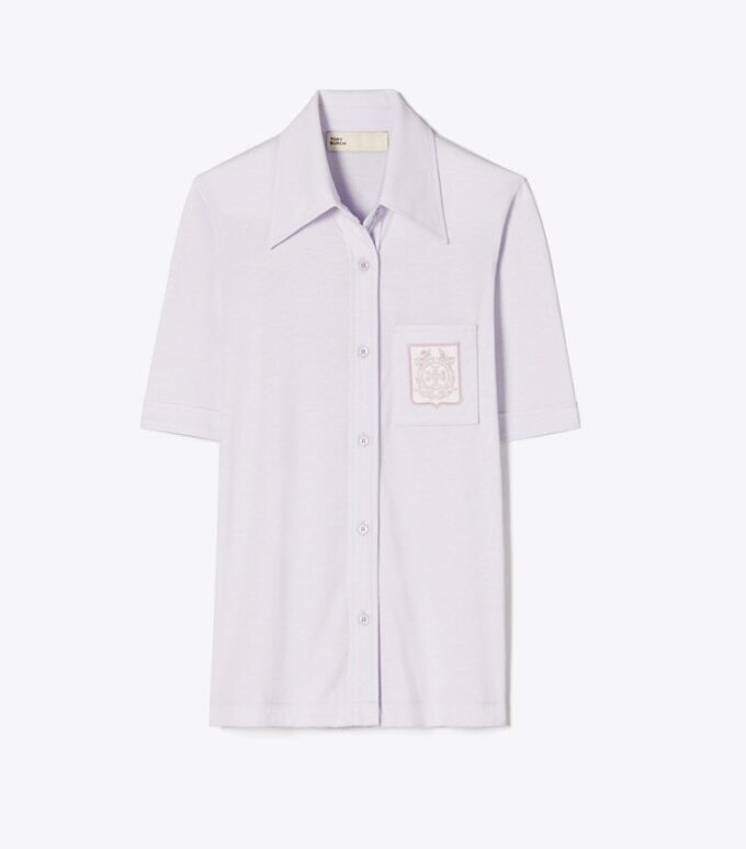 Embroidered Mercerized Cotton Polo
