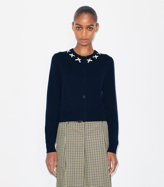 Embroidered Merino And Cashmere Cardigan