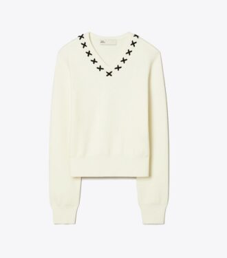 Embroidered Wool Sweater