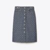 Flared Denim Skirt