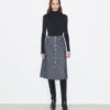 Flared Denim Skirt