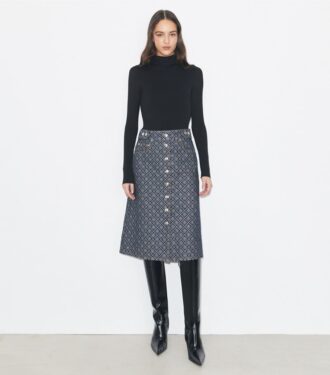 Flared Denim Skirt
