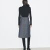 Flared Denim Skirt