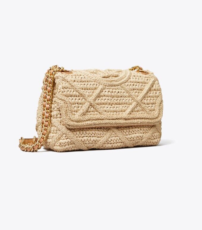 Fleming Soft Straw Small Convertible Shoulder Bag Fleming Soft Straw Small Convertible Shoulder Bag