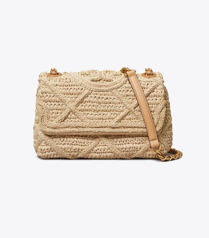 Fleming Soft Straw Small Convertible Shoulder Bag Fleming Soft Straw Small Convertible Shoulder Bag