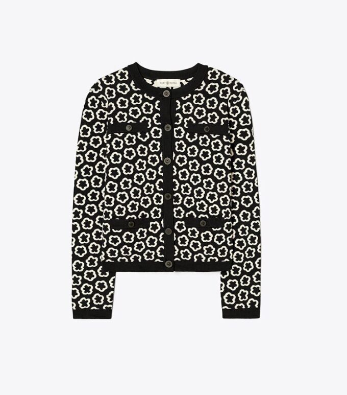 Flower Jacquard Kendra Cardigan Flower Jacquard Kendra Cardigan