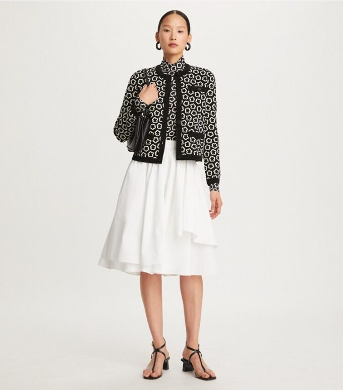 Flower Jacquard Kendra Cardigan Flower Jacquard Kendra Cardigan