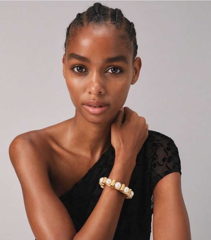 Fluted Pearl Cuff
