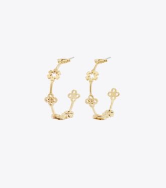 Forget Me Not Hoop Earrings