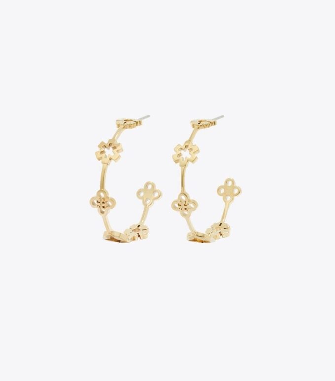 Forget Me Not Hoop Earrings