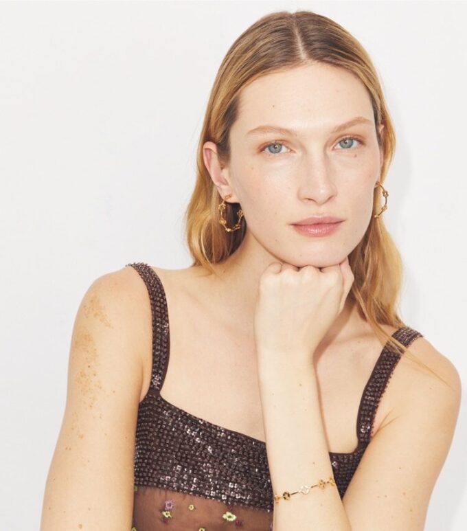 Forget Me Not Hoop Earrings