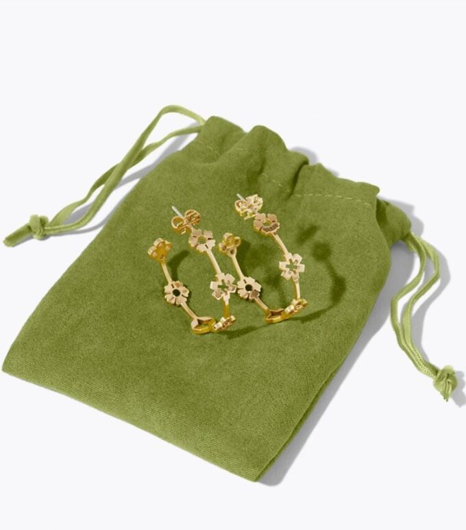 Forget Me Not Hoop Earrings