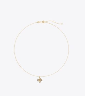 Forget Me Not Pavé Pendant Necklace