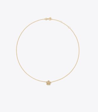 Forget Me Not Pavé Pendant Necklace