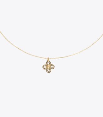 Forget Me Not Pavé Pendant Necklace
