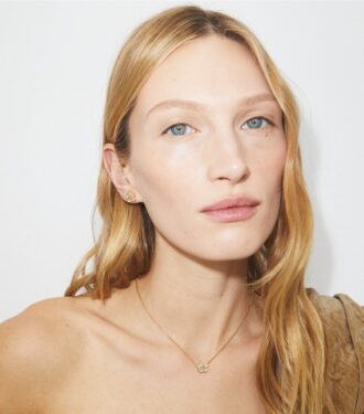 Forget Me Not Pavé Pendant Necklace