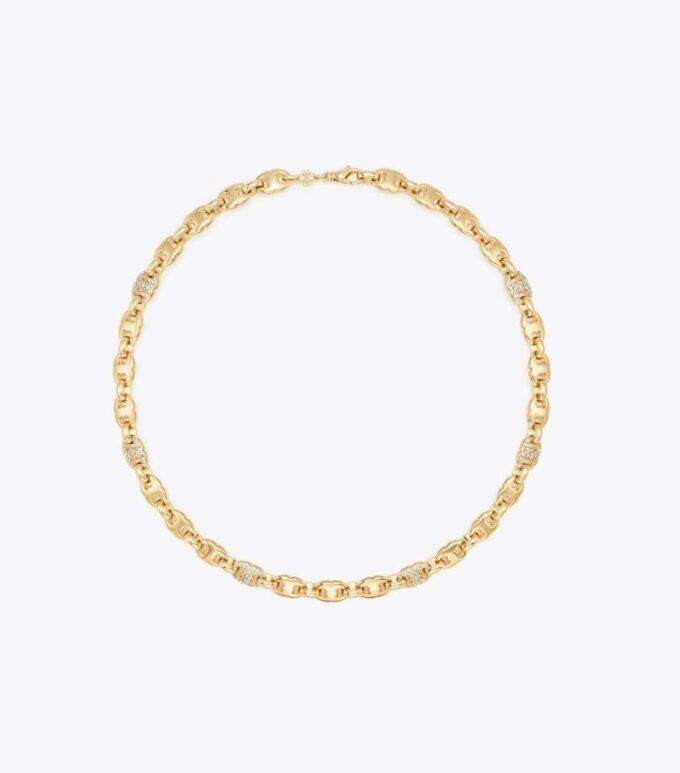 Gemini Link Pavé Necklace
