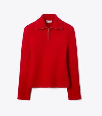 Half-Zip Wool Sweatshirt