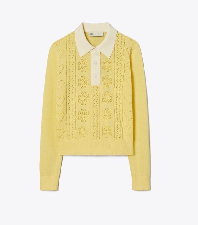 Heart Pointelle Sweater