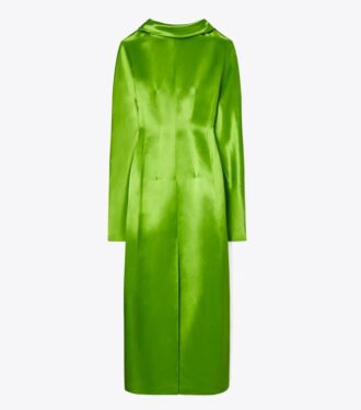 High-Neck Satin Dress
