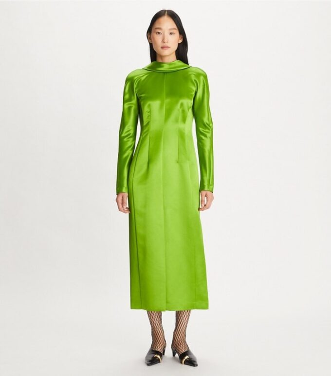 High-Neck Satin Dress High-Neck Satin Dress