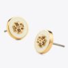 Icon Enamel Circle-Stud Earrings