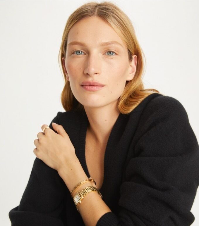 Icon T Monogram Thin Hinge Bracelet