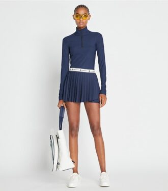 Jacquard Performance Jersey Pleated Overlay Skirt Jacquard Performance Jersey Pleated Overlay Skirt