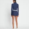 Jacquard Performance Jersey Pleated Overlay Skirt