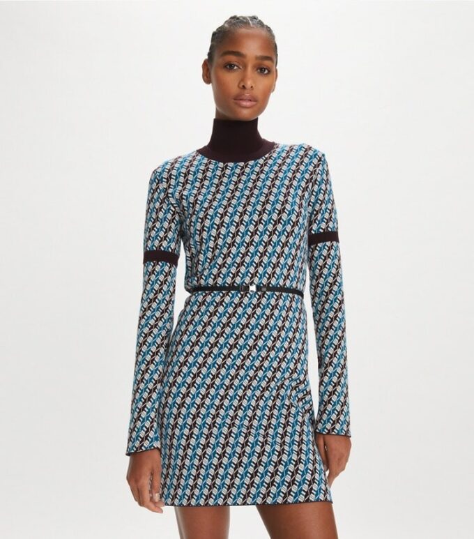 Jacquard Sweater Dress