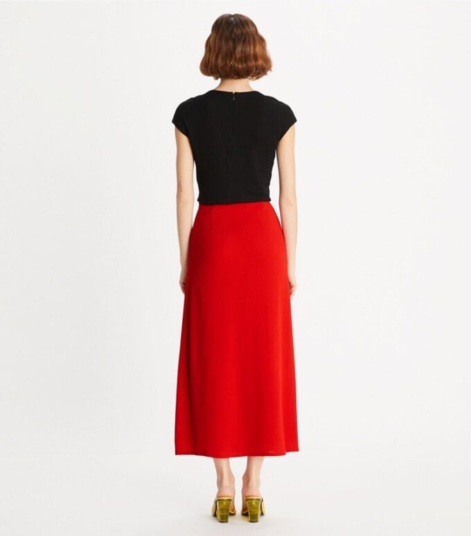 Jersey Crepe Wrap Skirt