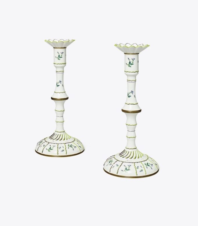 Jolie Fleur Candlesticks, Set Of 2 Jolie Fleur Candlesticks, Set Of 2