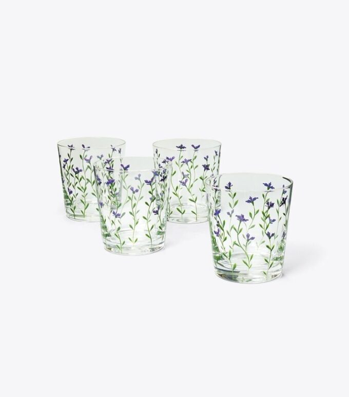 Jolie Fleur Double Old Fashioned Glass, Set Of 4 Jolie Fleur Double Old Fashioned Glass, Set Of 4