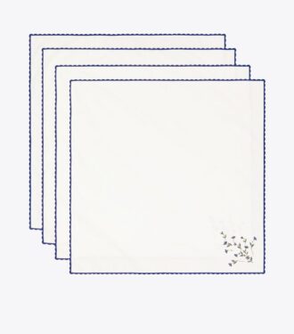 Jolie Fleur Embroidered Napkin, Set Of 4