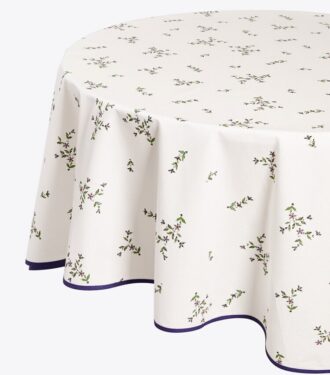 Jolie Fleur Round Tablecloth, 108″