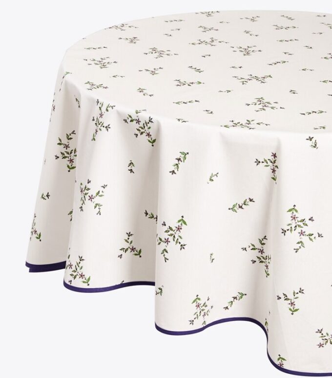 Jolie Fleur Round Tablecloth, 108″ Jolie Fleur Round Tablecloth, 108″