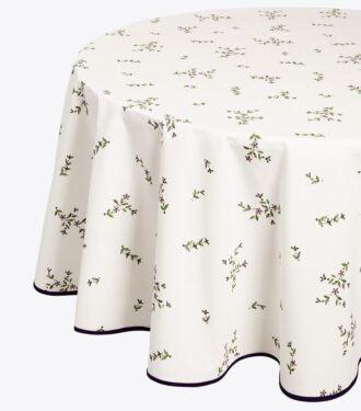 Jolie Fleur Round Tablecloth, 132″