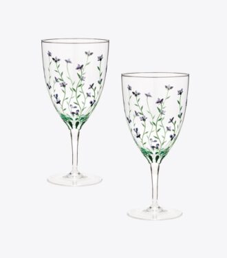 Jolie Fleur Water Glass, Set Of 2