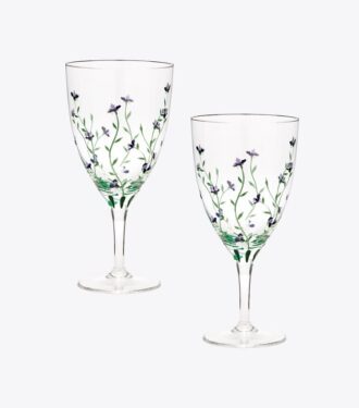 Jolie Fleur Wine Glass, Set Of 2
