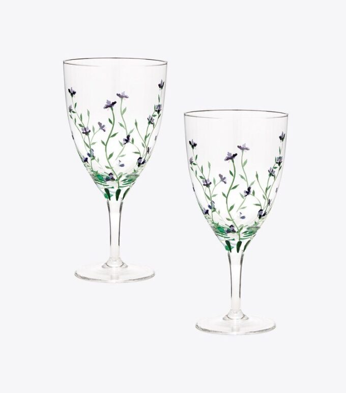 Jolie Fleur Wine Glass, Set Of 2 Jolie Fleur Wine Glass, Set Of 2