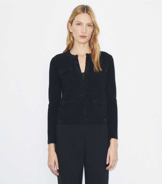 Kendra Embellished Wool Cardigan Kendra Embellished Wool Cardigan