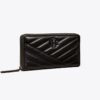 Kira Chevron Powder-Coated Zip Continental Wallet Kira Chevron Powder-Coated Zip Continental Wallet