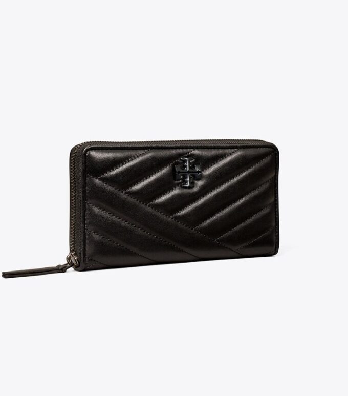 Kira Chevron Powder-Coated Zip Continental Wallet Kira Chevron Powder-Coated Zip Continental Wallet