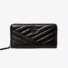 Kira Chevron Powder-Coated Zip Continental Wallet Kira Chevron Powder-Coated Zip Continental Wallet