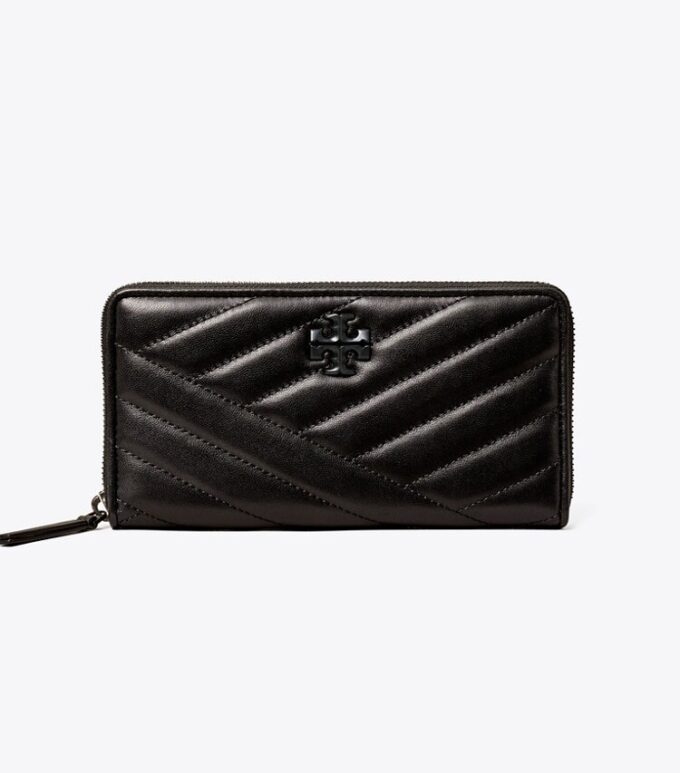 Kira Chevron Powder-Coated Zip Continental Wallet Kira Chevron Powder-Coated Zip Continental Wallet
