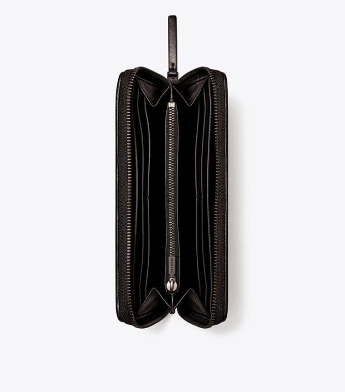 Kira Chevron Powder-Coated Zip Continental Wallet Kira Chevron Powder-Coated Zip Continental Wallet