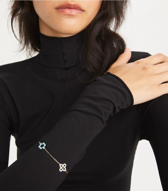 Kira Clover Enamel Bracelet