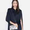 Kira Diamond Quilt Metallic Top-Handle Bag